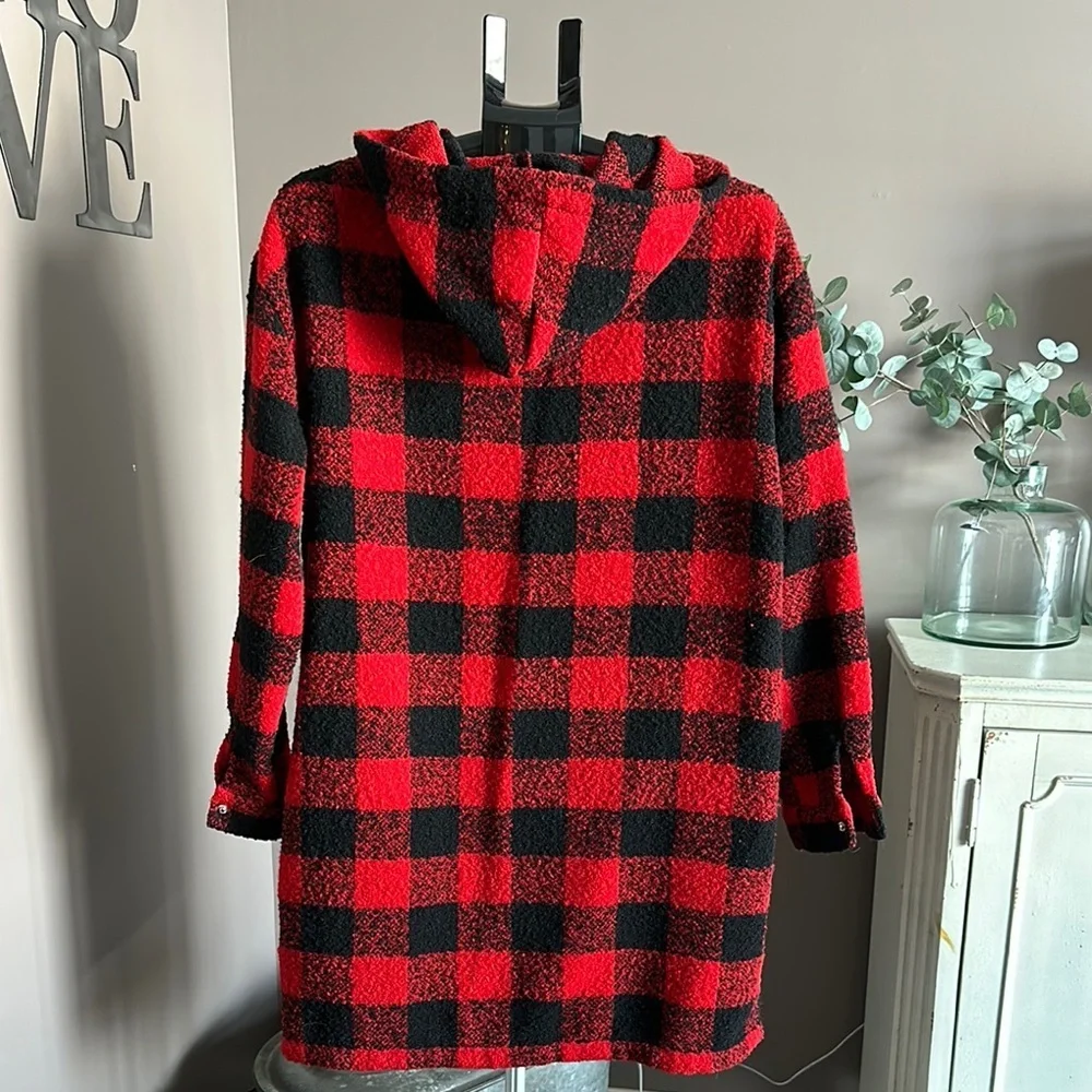 Wild Fable Buffalo Plaid Button-Up Coat - Picture 2 of 6